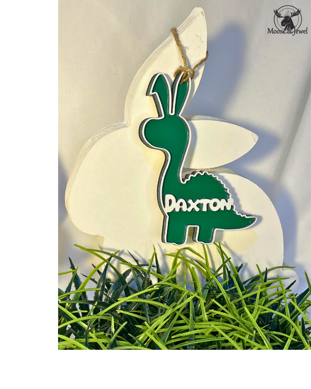 Dinosaur Easter Bag Tag