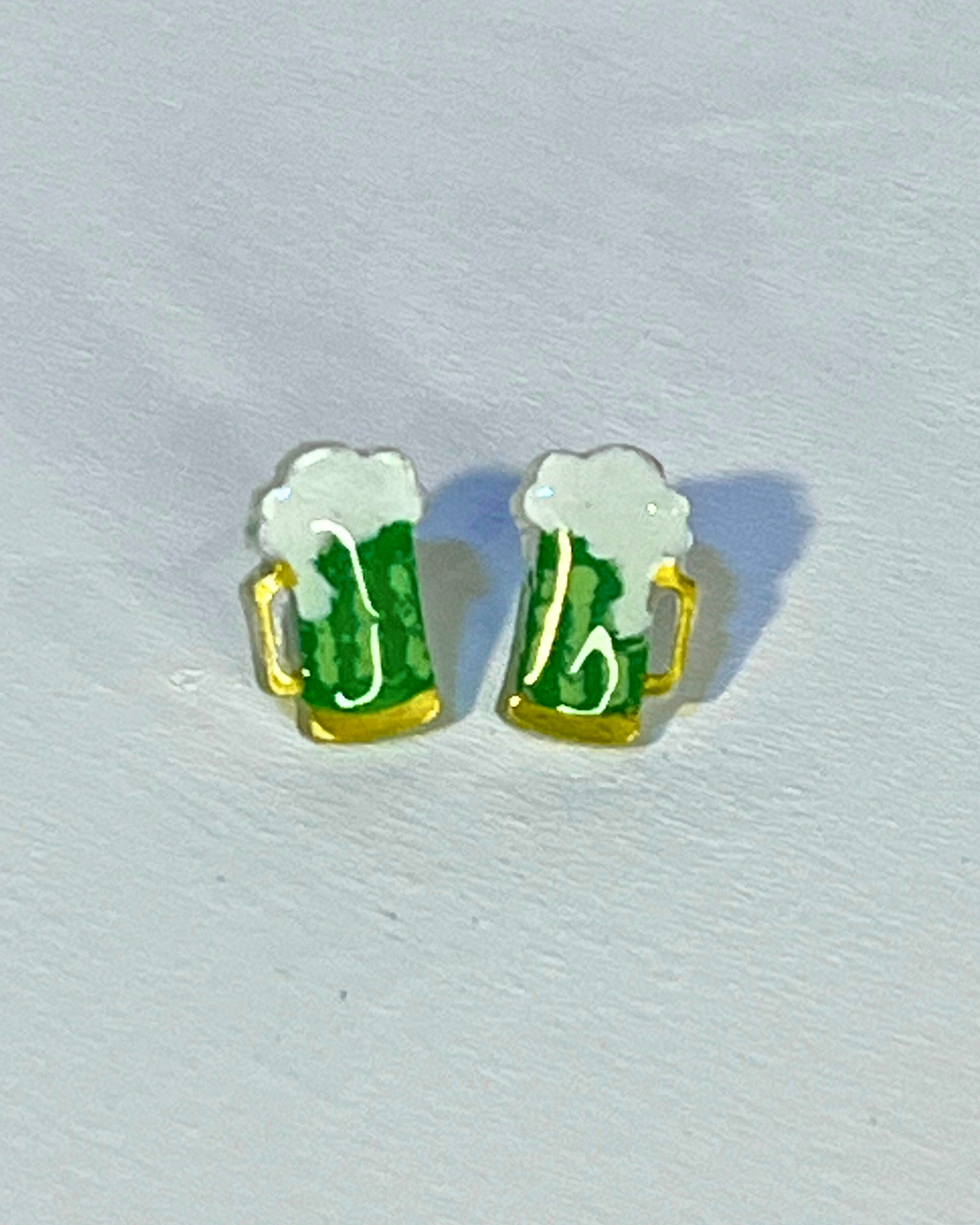 Green Beer Earrings 🍀🍻